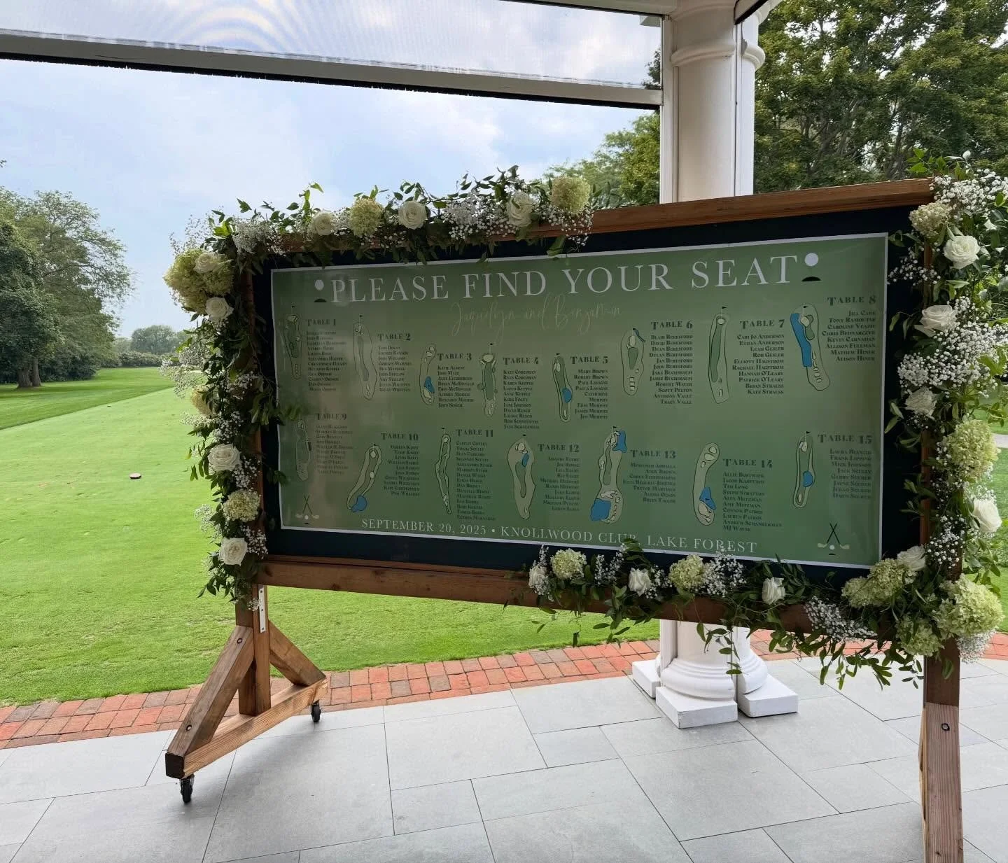Love creating custom golf course seating charts! My best sellers on Etsy. #seatingchart #wedding #golfcourseseatingchart #golfcourse