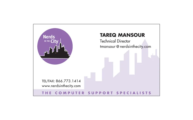 Nerds in the City business card
