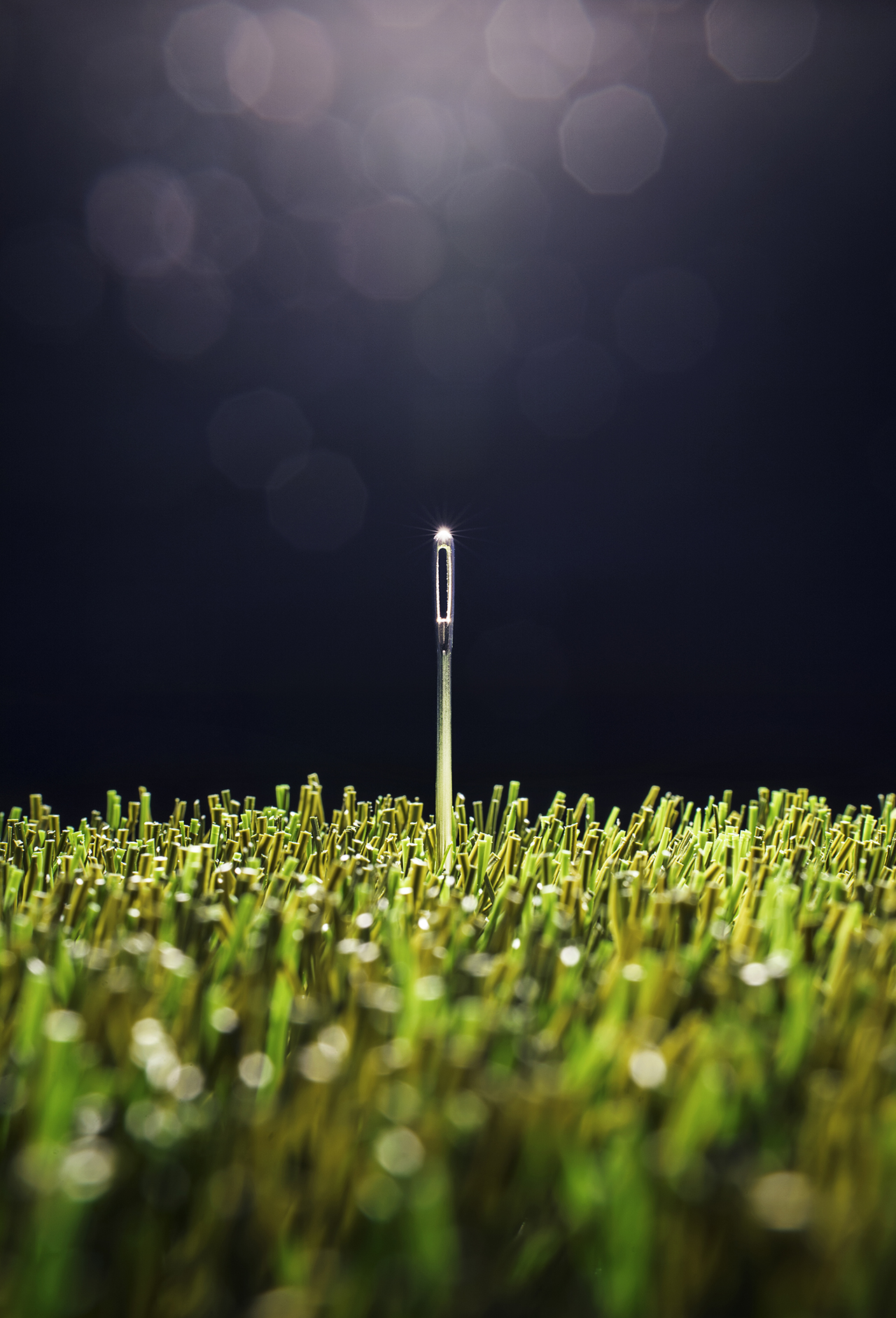 Illustrative image of article on how young people will get through the needle eye and become a football professional.