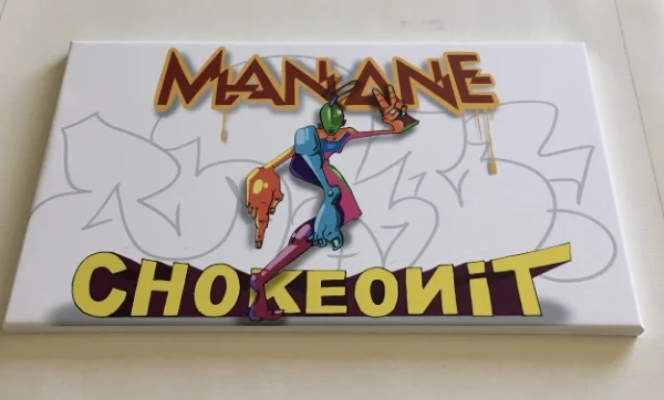 "Man One: Choke On it", 14" X 24" Giclee on stretched canvas, 2016