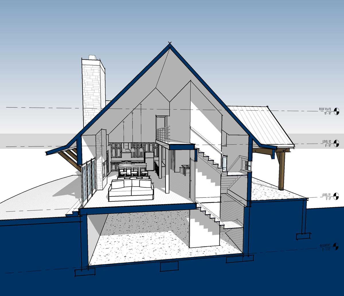 Section Perspective at Great Room