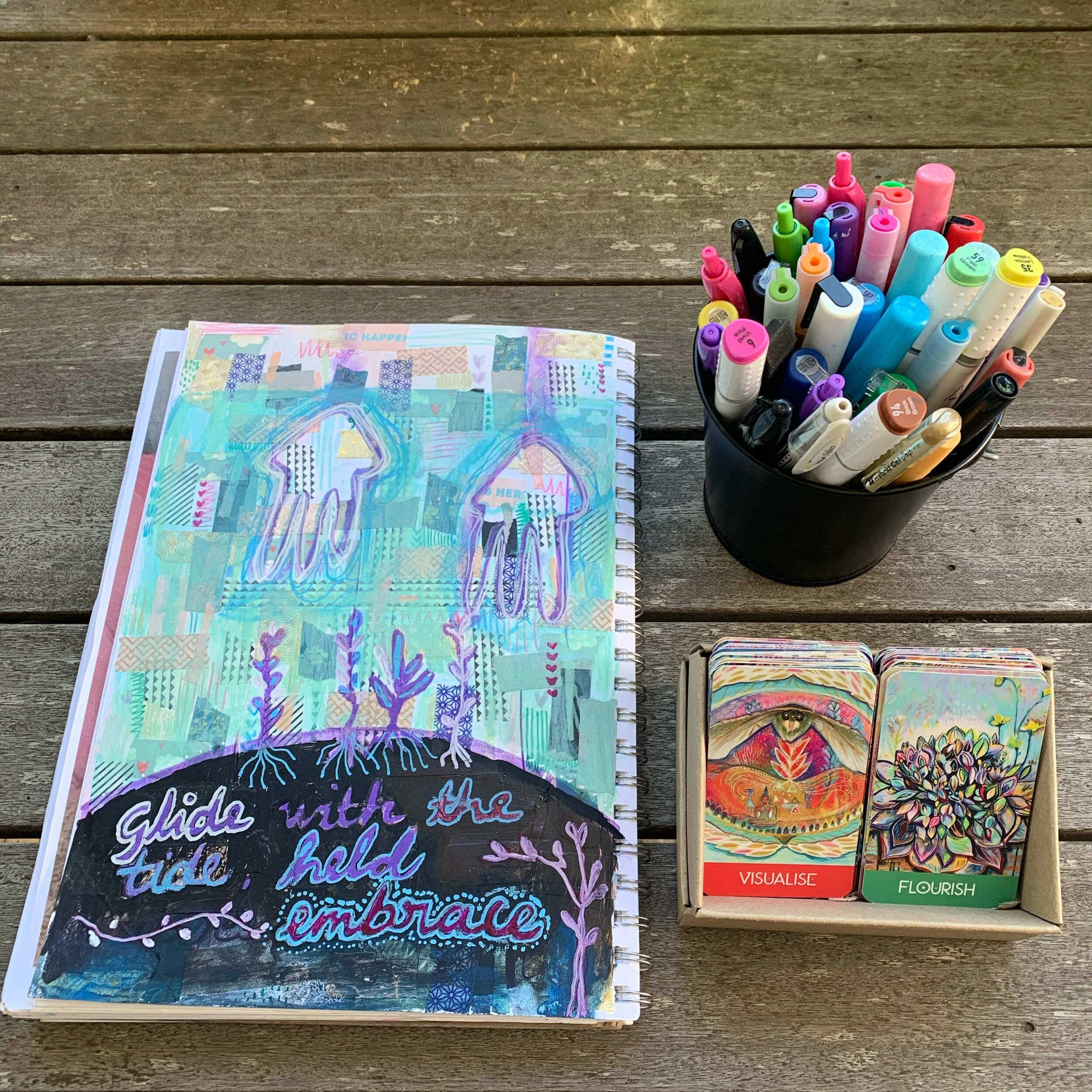 Creative wellbeing journal - Tidally held