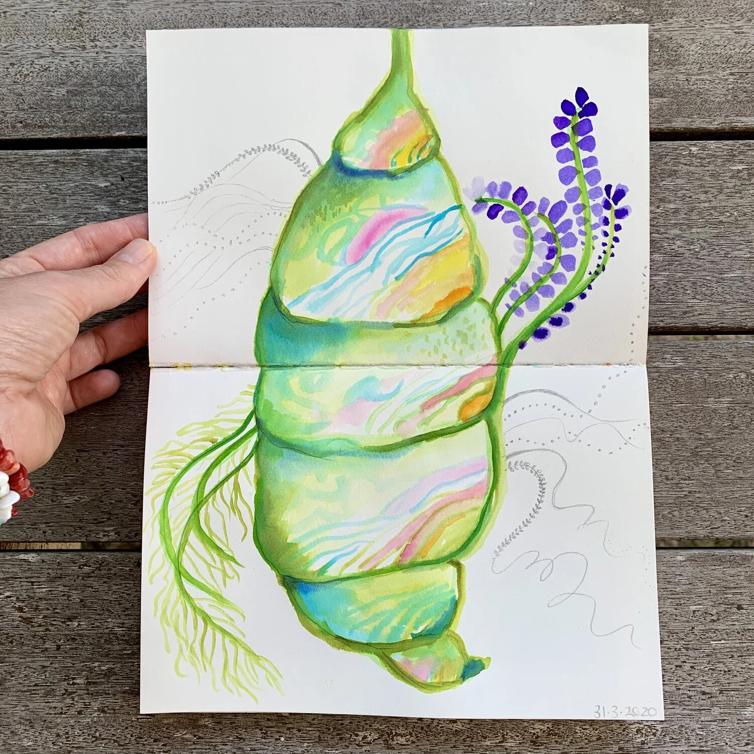 Creative wellbeing journal - Painting the feminine