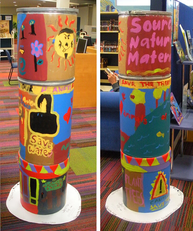 Sustainability Totem Poles @ Sunnybank Library (Copy)