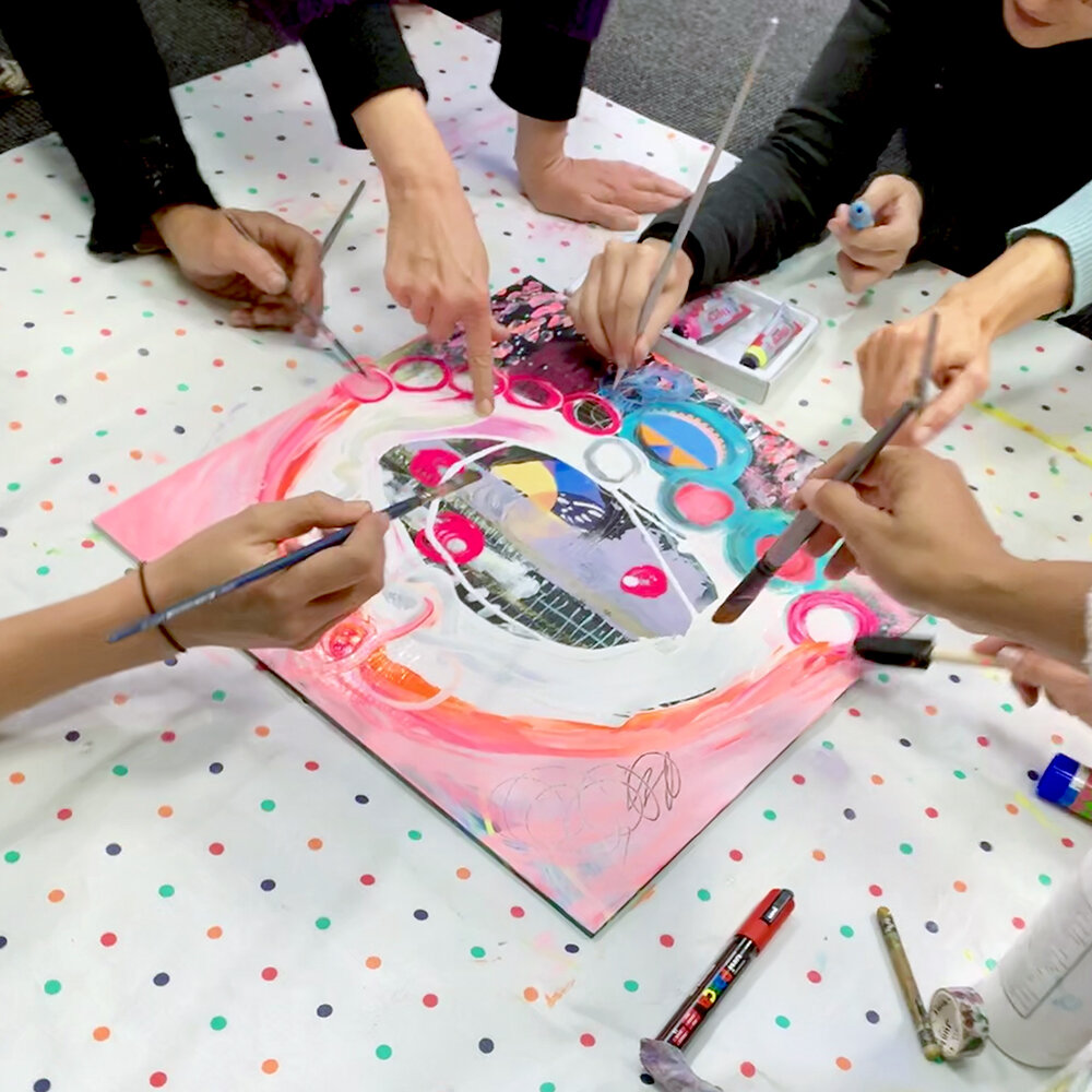 Women's collaborative art projects