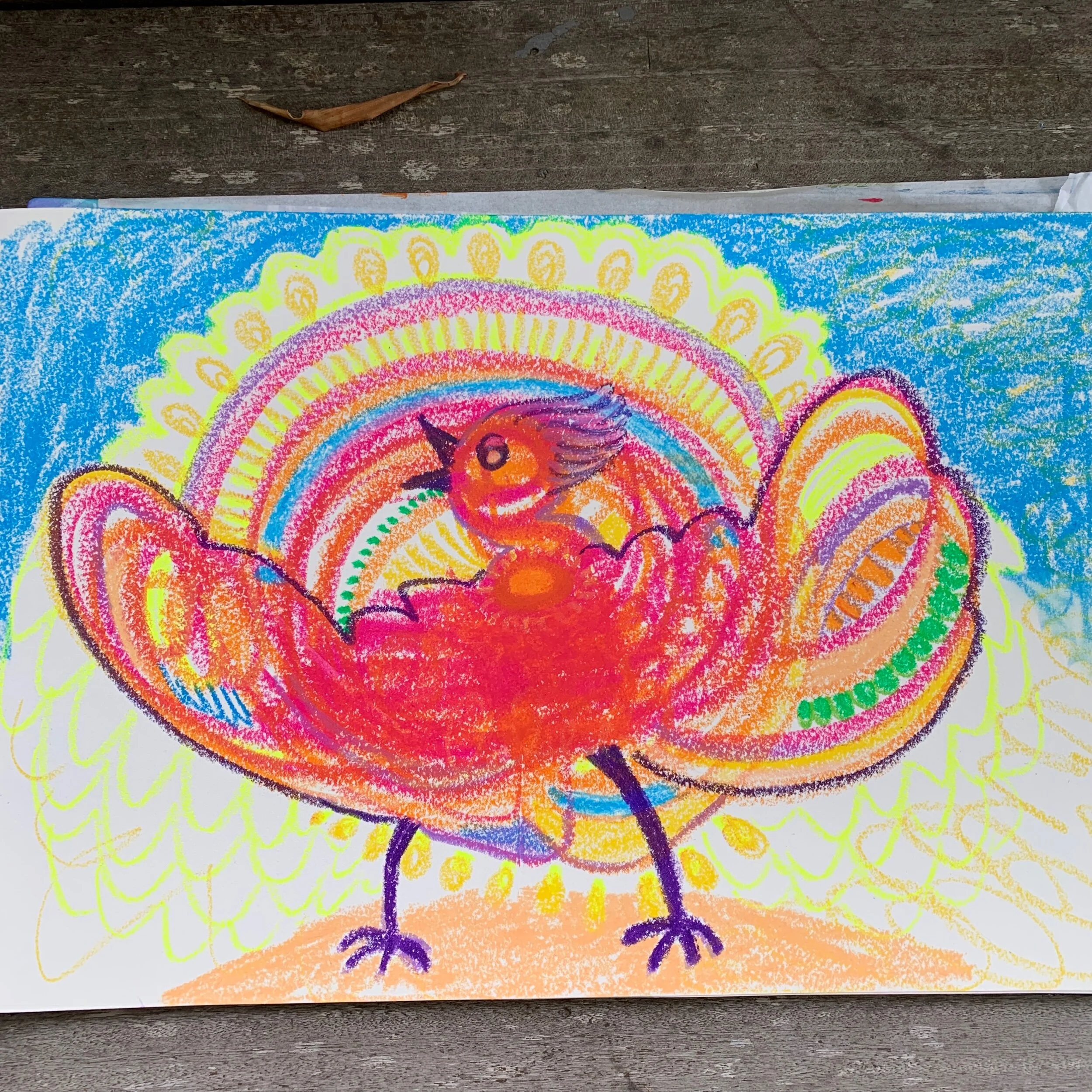 The rich, scribbly bird - a poem