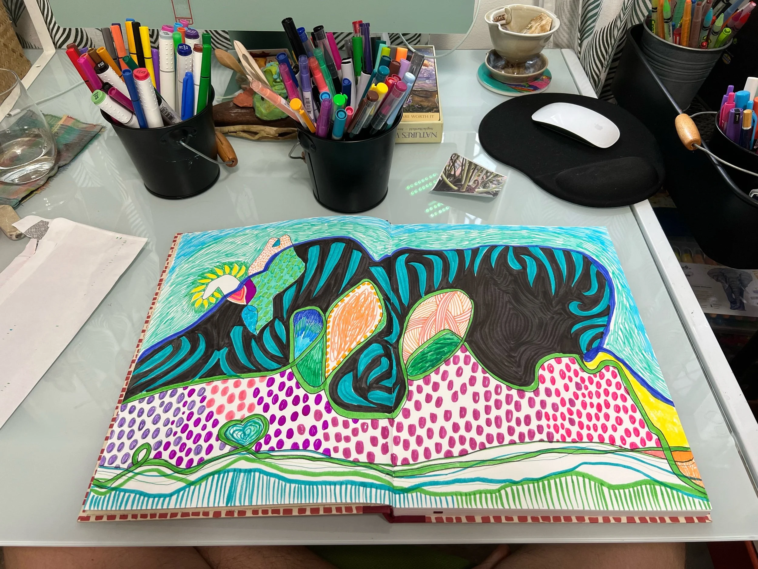 Childhood Doodling with Markers