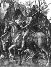 Albrecht Durer "Knight, Death and the Devil" 1513 - Copperplate Engraving