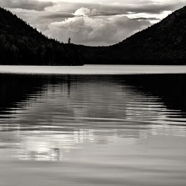 Jordan Pond, Acadia National Park, Mount Desert Island, Maine . This image is from a developing series that explores solitude in the landscape. Photo ©2017 Lee Anne White.