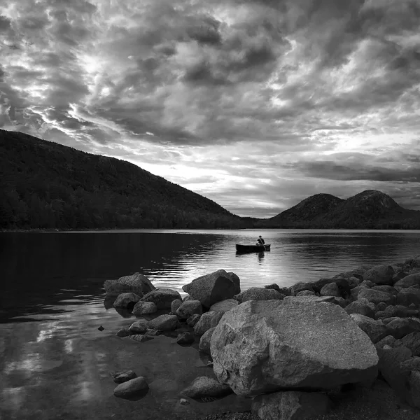 Lone Paddler, Jordan Pond, Acadia National Park . ©2017 Lee Anne White