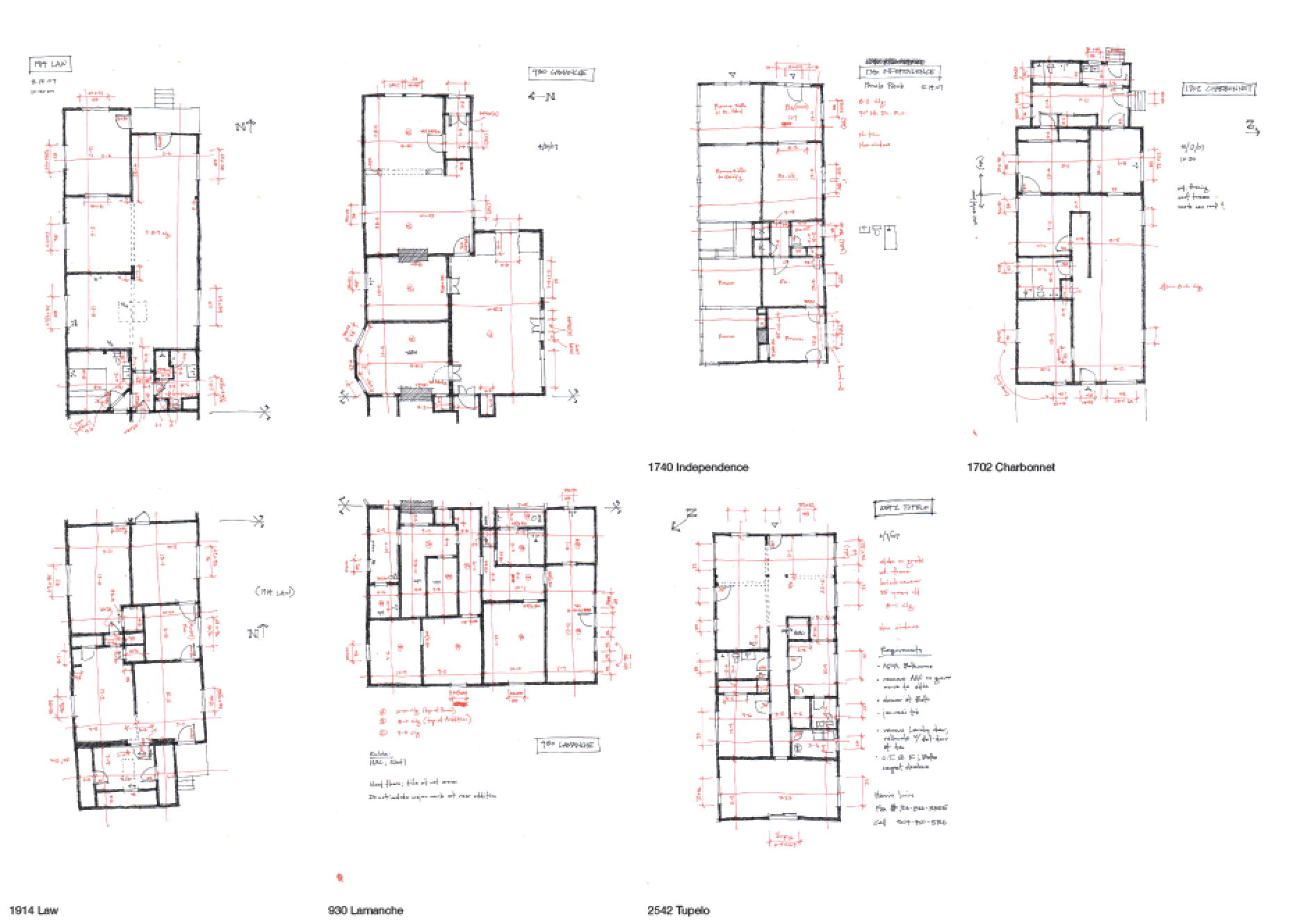 Examples of the site plans from Gauslin's report