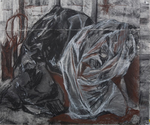 Night and Day - Mixed media on paper 2008