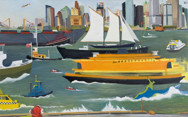 Passing Ships NY - Oil on canvas 2005