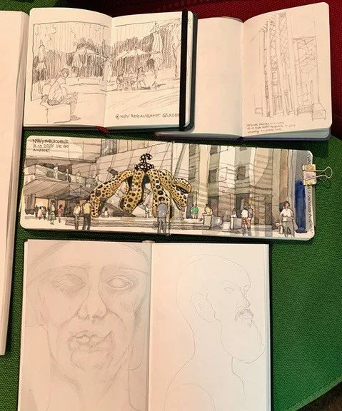 A peak at more sketches from our first Saturday of the month, drawing at the NGV. Join us next month, its free.