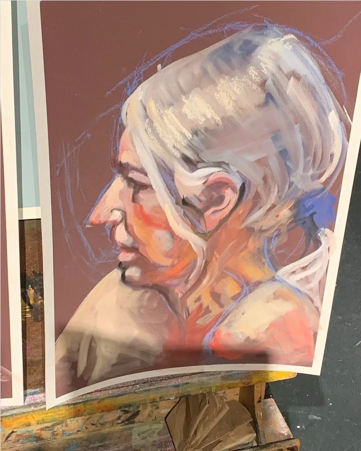 @juliemorris143artist  captured @modelgrf in a 20 minute pose  @hawthornartistsociety  An amazing artist, thank you Julie