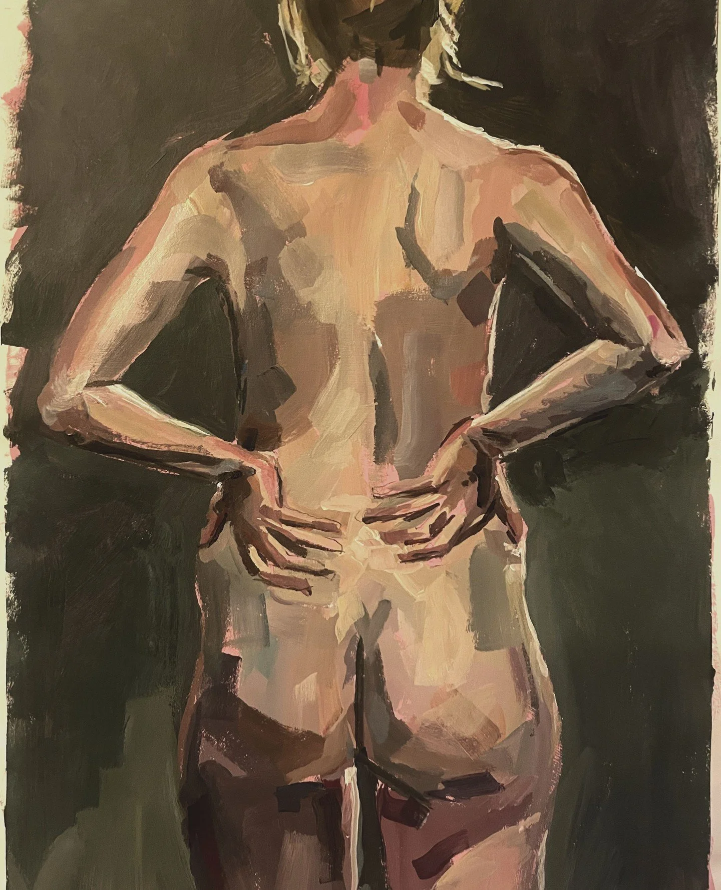 @tonyericson.artist of @shapes.of.kate at @hawthornartistsociety⁠
One Monday night acrylic on paper