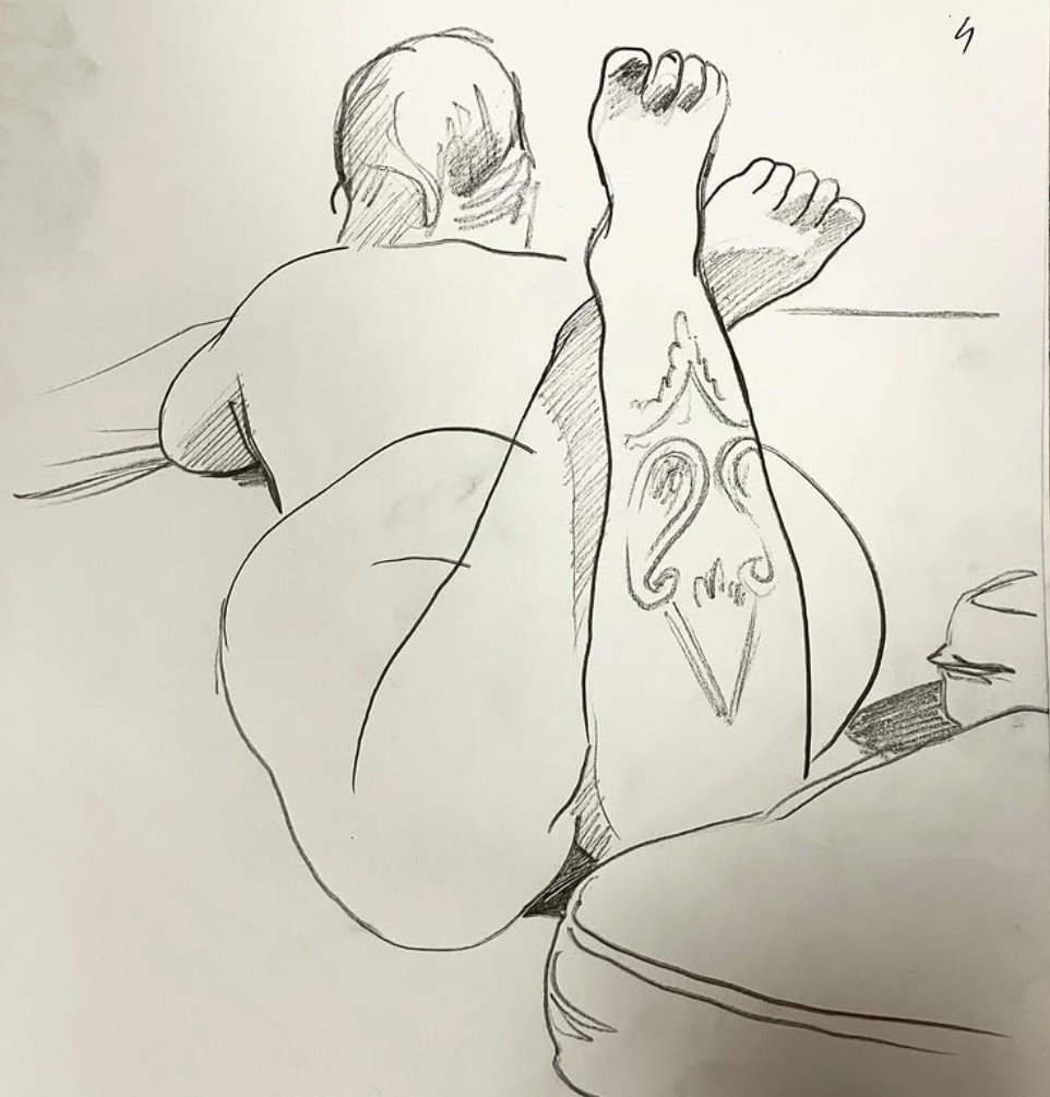 @billwoodlifedrawing from his class on Saturday mornings with @aprilthedivine