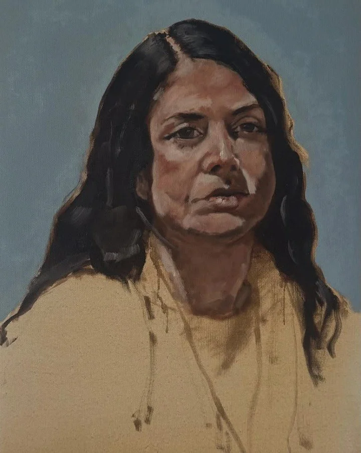 @kennjcwilliamson Portrait of a woman #portraiture #portrait #portraitpaintings #portraitpainting #oil #oilpainting #oilpaint #contemporyart #contemporyartist from a Thursday morning session