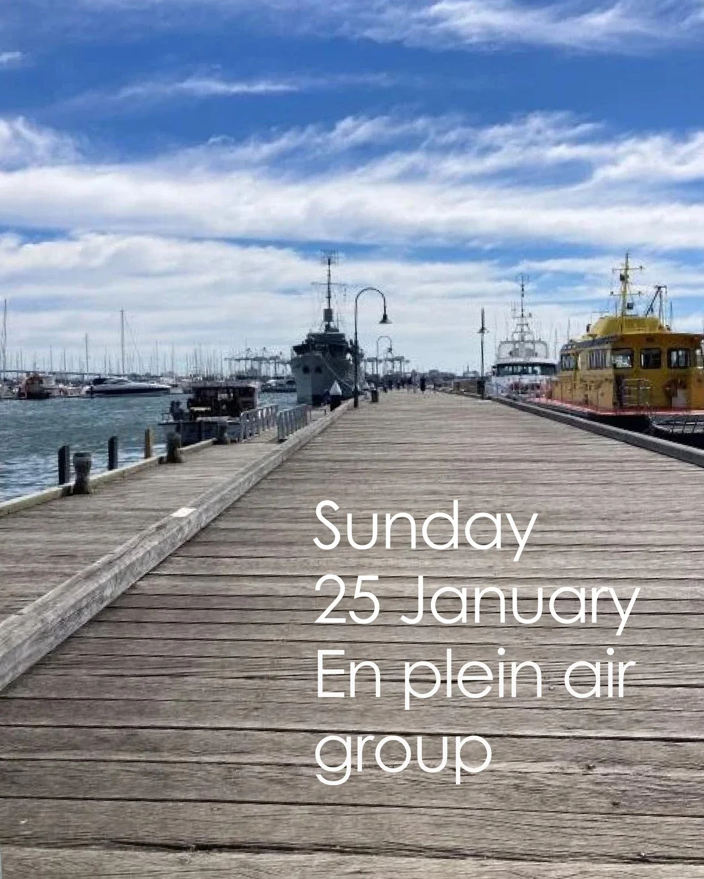 The HAS Last Sunday of the month En Plein Air program launches for 2026 next Sunday, 25 January, with a painting day by the seaside at Gem Pier, Williamstown. ⁠
⁠
As usual, we&rsquo;ll meet at 11am and paint through to around 2pm, finishing with a sh