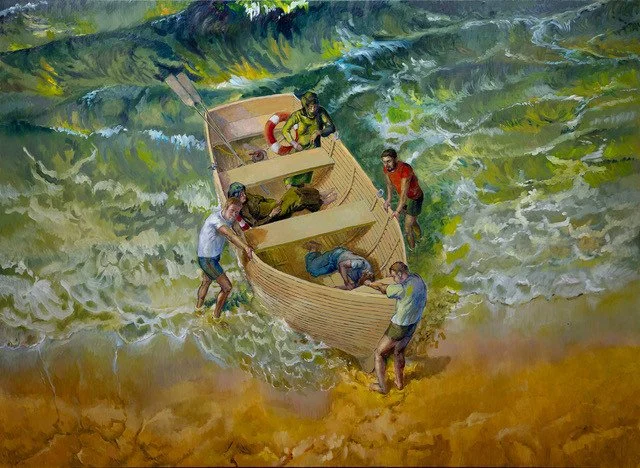 Come along 14 June to the Mercy Hub, 617 Nicholson St, North Carlton, for an artist talk by Phil Kreveld introducing his painting 'An irregular arrival.' ⁠
Lets celebrate Refugees Week. ⁠
For catering purposes, please RSVP before June 5 to: admin@mer