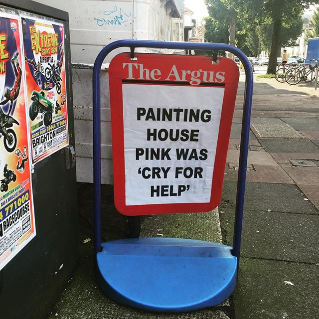 Brighton problems. #brighton #pink #newspaper #headlines