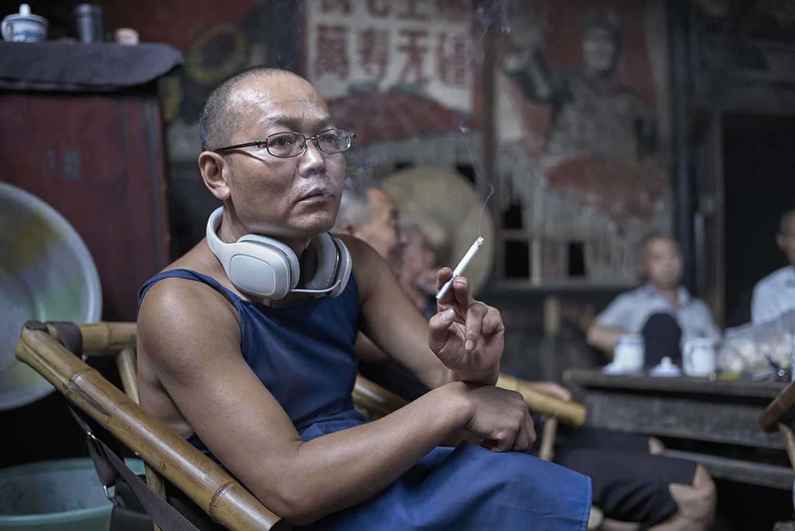 Qiang Li, Guan Yin Pavillion Tea House, Pengzhen, China