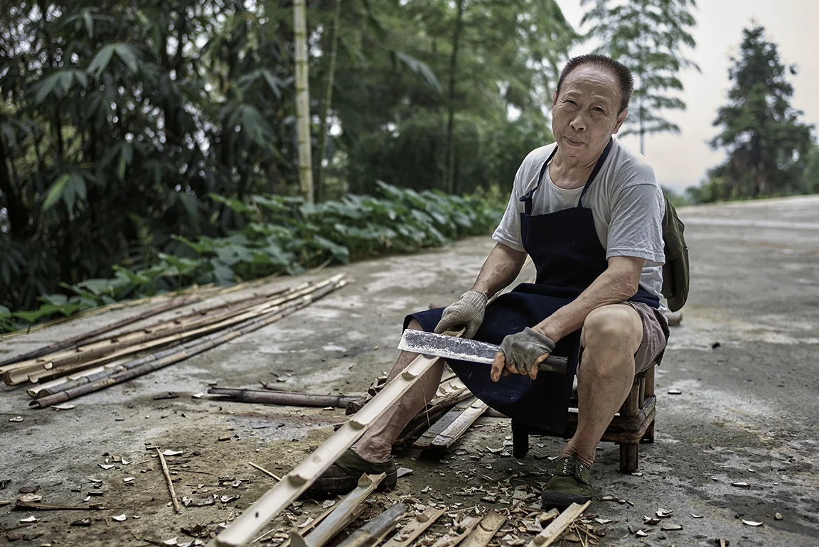 Bamboo Worker - Shunan Bamboo Forest, China