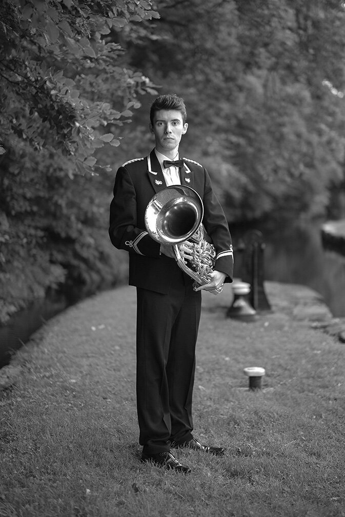 Brass band musician portrait