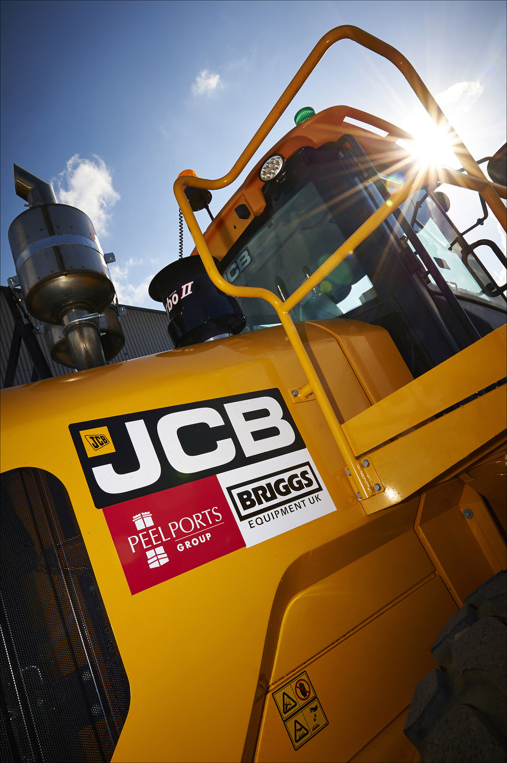 Close-up of JCB Digger at Peel Ports