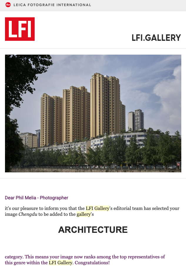 Leica Fotografie International - Gallery Award