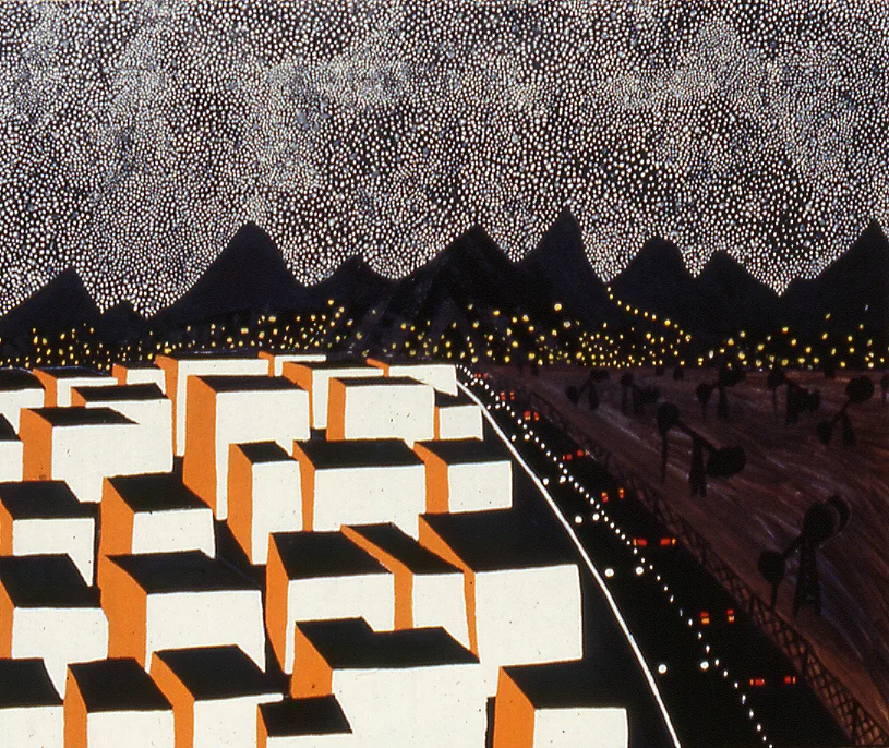 'this land is your land', ©1984, oil on canvas, dimensions