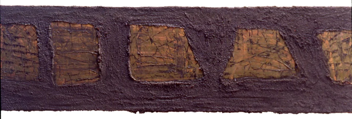 "Untitled 3 (bus)," approx. 15" x 38", oil on canvas, ©1981