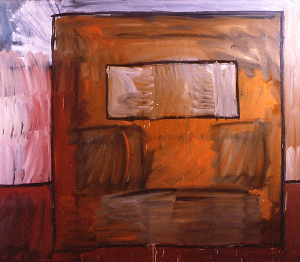 "Edifice 1", 60" x66", oil on canvas, ©5.1982