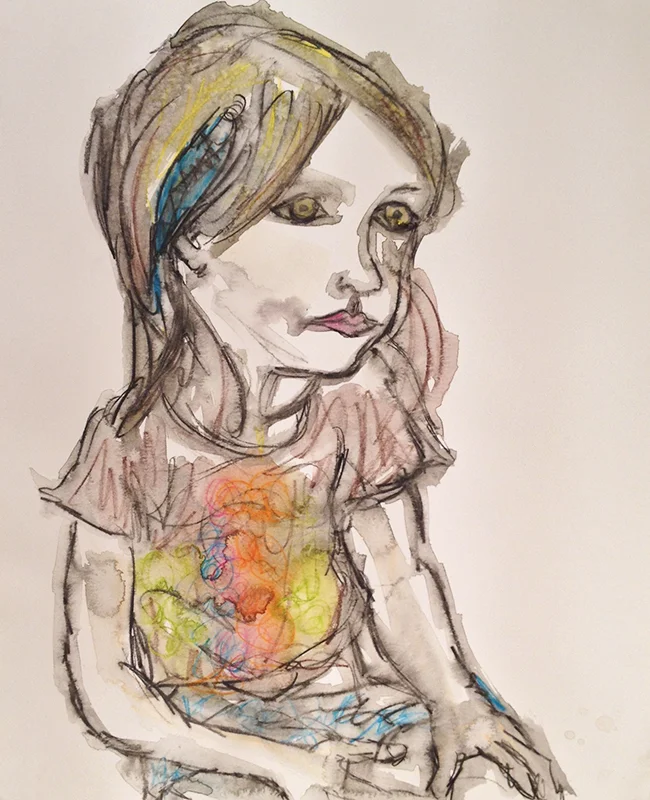 "Cleo - 1", ©2012, watercolor on paper