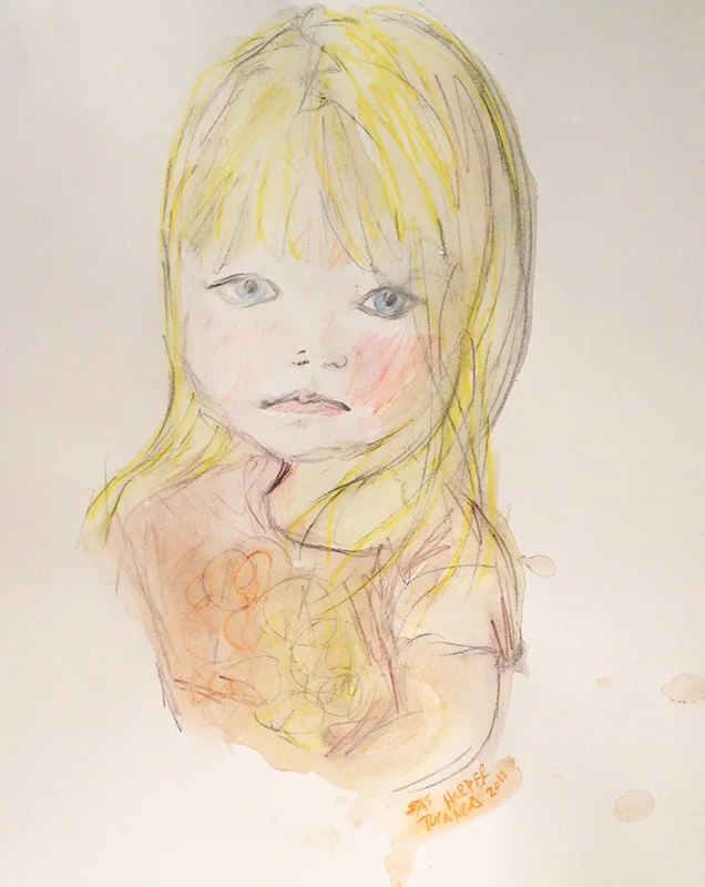 "Harper - 4", ©2013, watercolor on paper