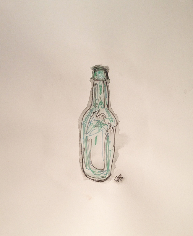 "Spirits - 5" ©2012, watercolor & pigment shavings on paper
