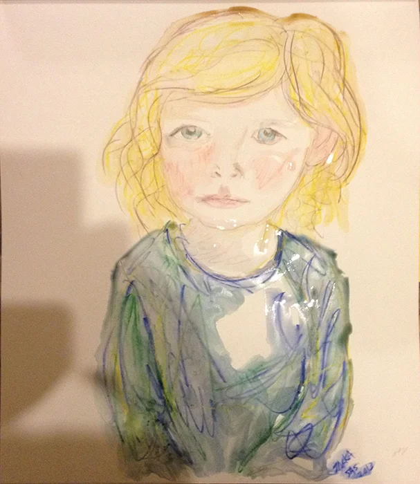 "jacka" ©2013, watercolor on paper, 14" x 17"