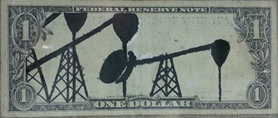 Erased Dollar Bill, by Steve Sas Schwartz ©1984