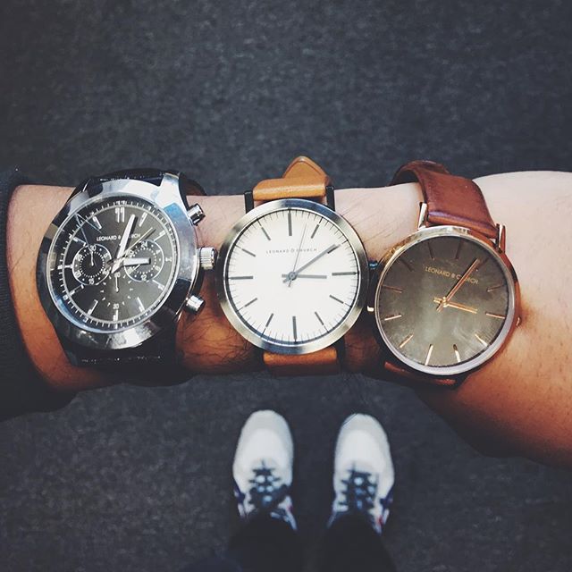 you know, just triple LCing today! 🤓 so fun to see fellow HR staff rocking their @leonardandchurch watches!