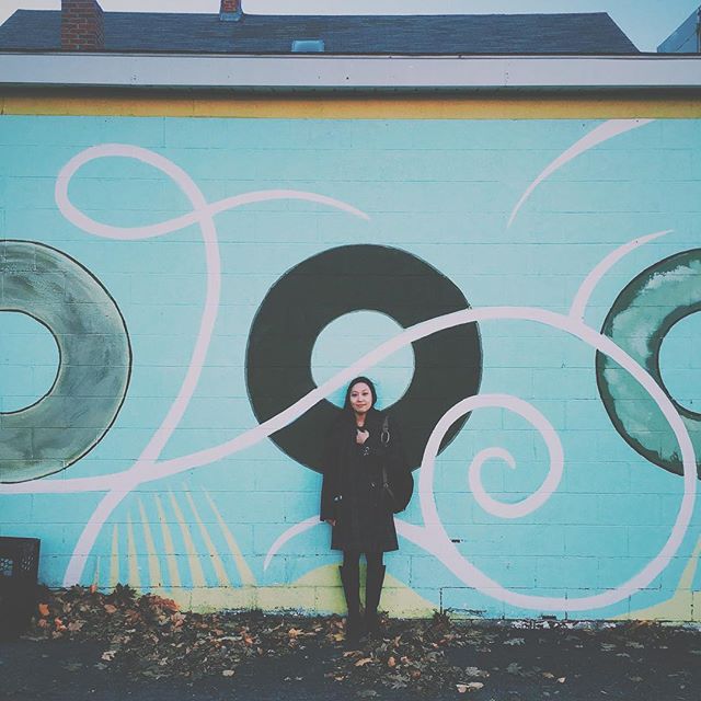 thankful that @jinnykimmusic and i got to have a date day in portland - anyone recognize where this is? 🍩