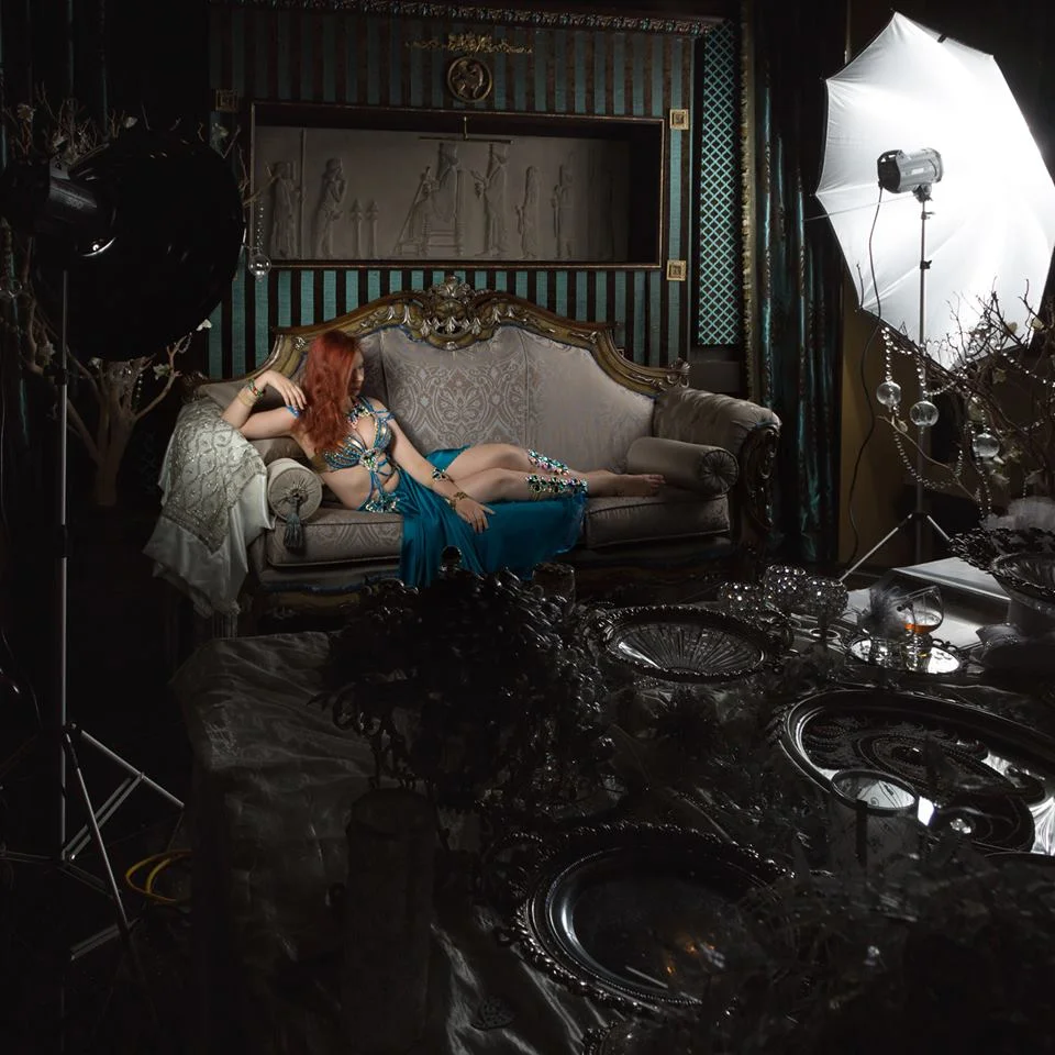 Dancer Iana Komarnytska being photographed at the Persian Palace in Toronto.