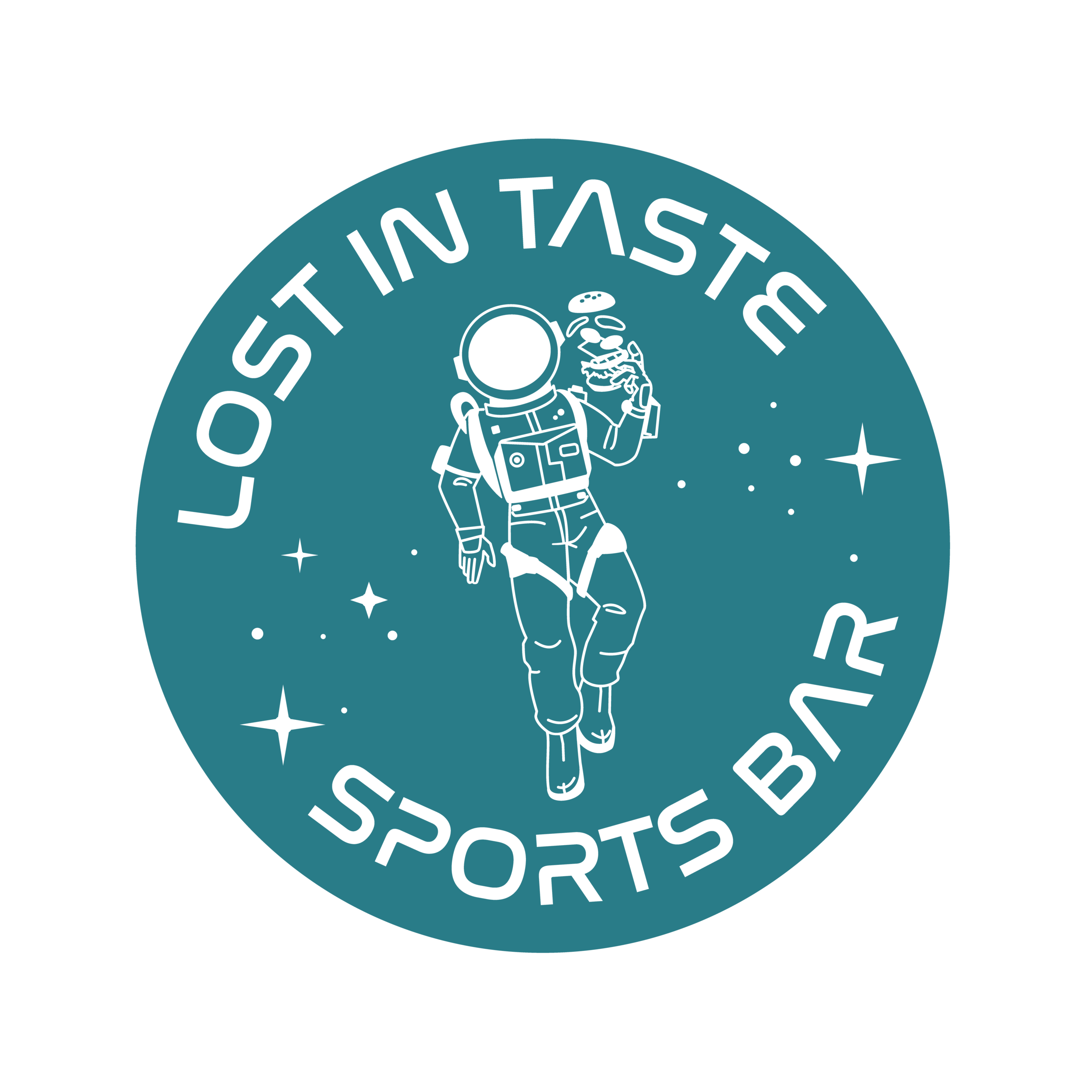 Lost in Taste Logo and Branding Design_Badge Whole Transparent Filled Turquoise.png