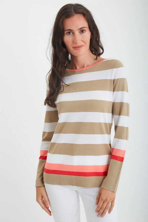 193315 fawn, living coral, crimson