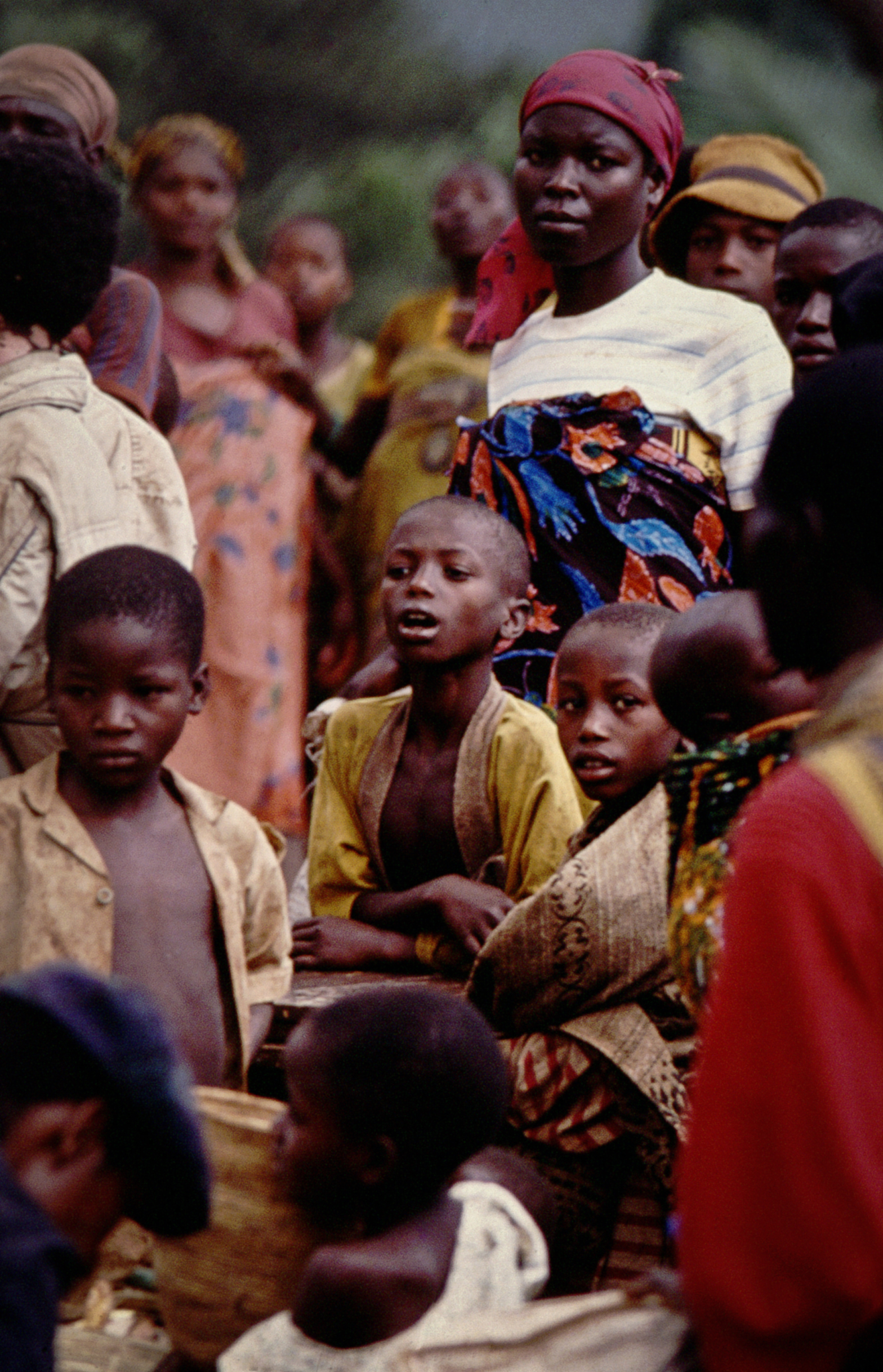 Tutsi refugees fleeing Rwandan genocide