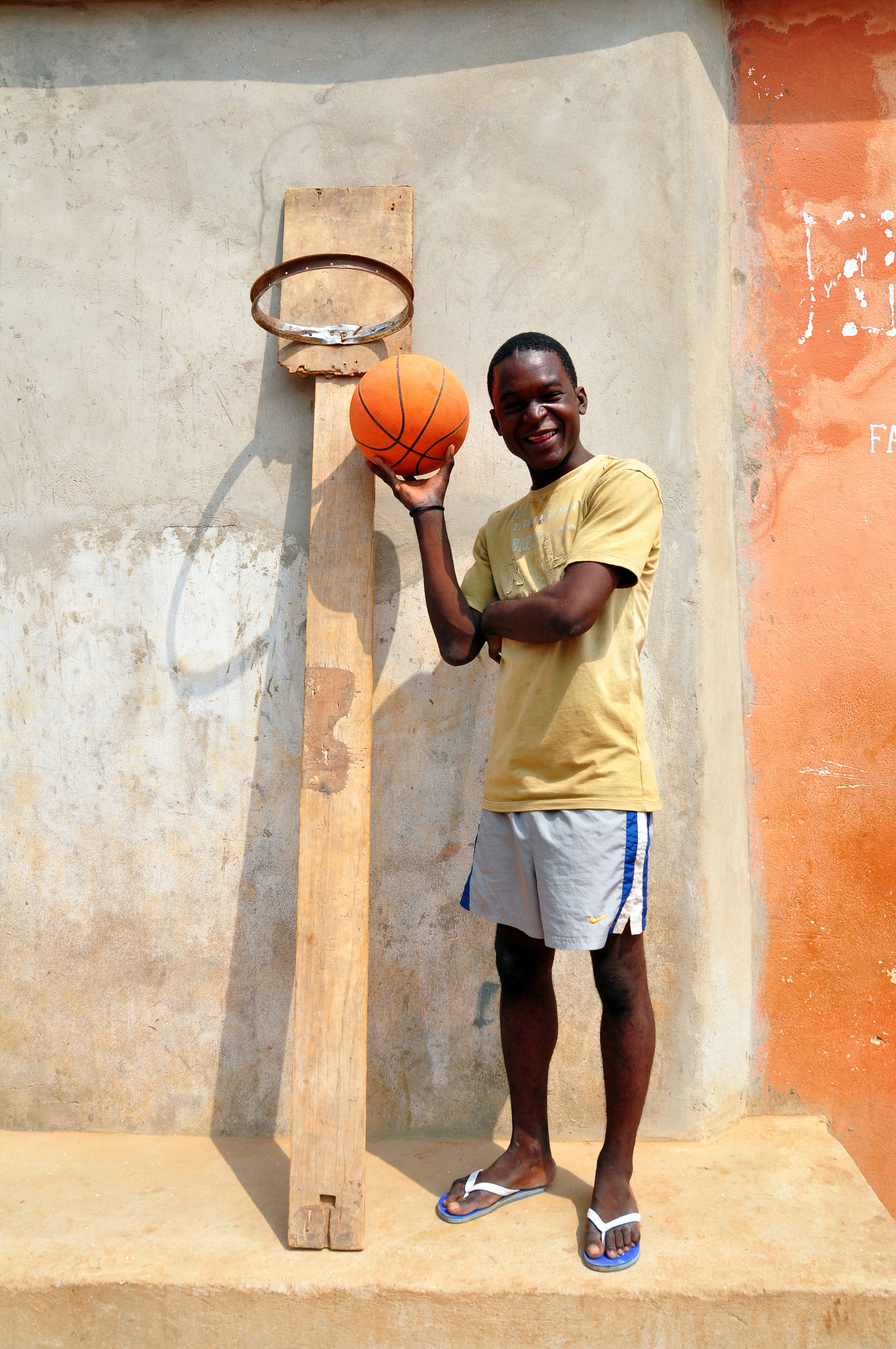 Makeshift basketball court, Luanda.