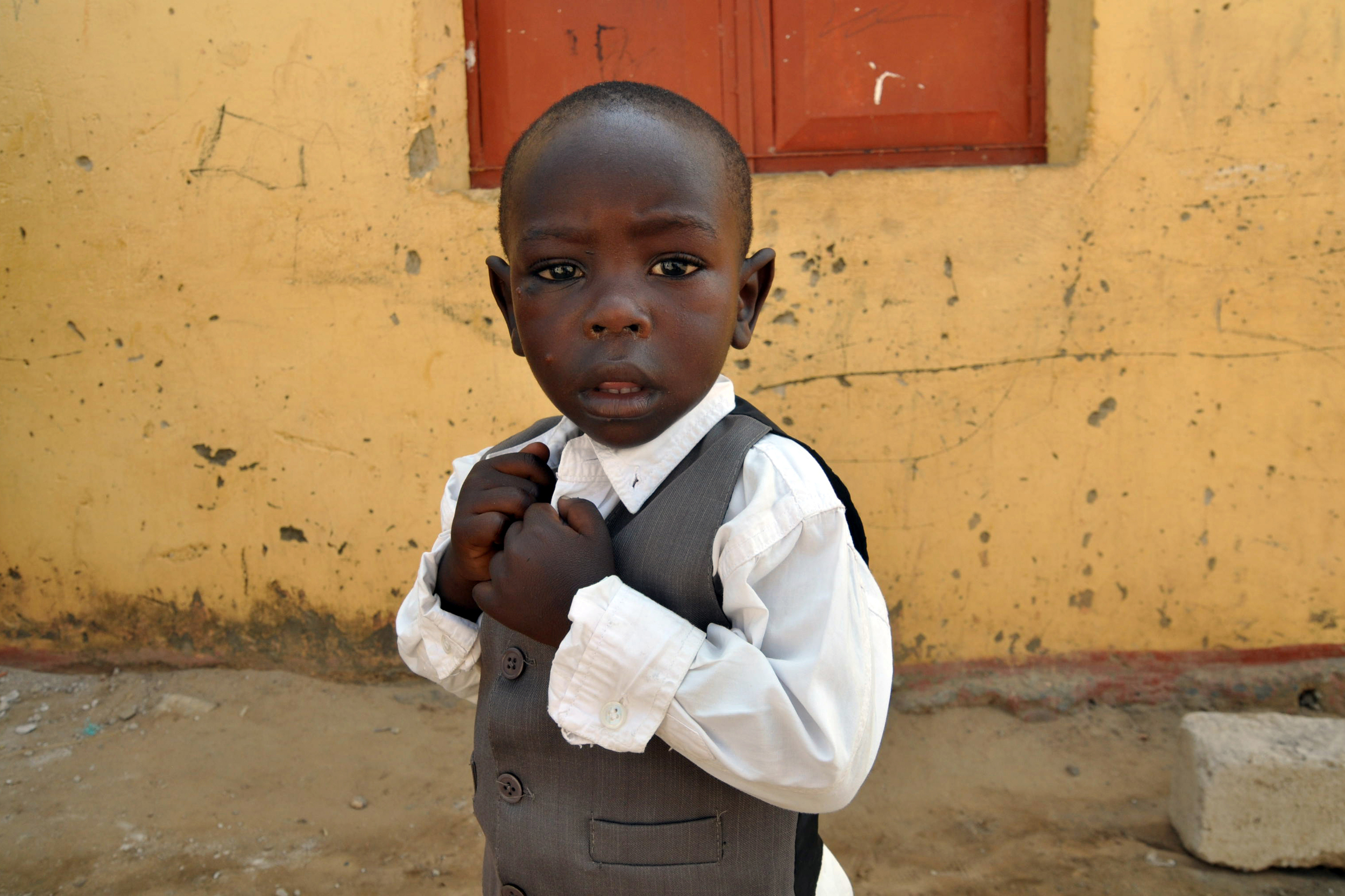 Boy at church, Bei Province