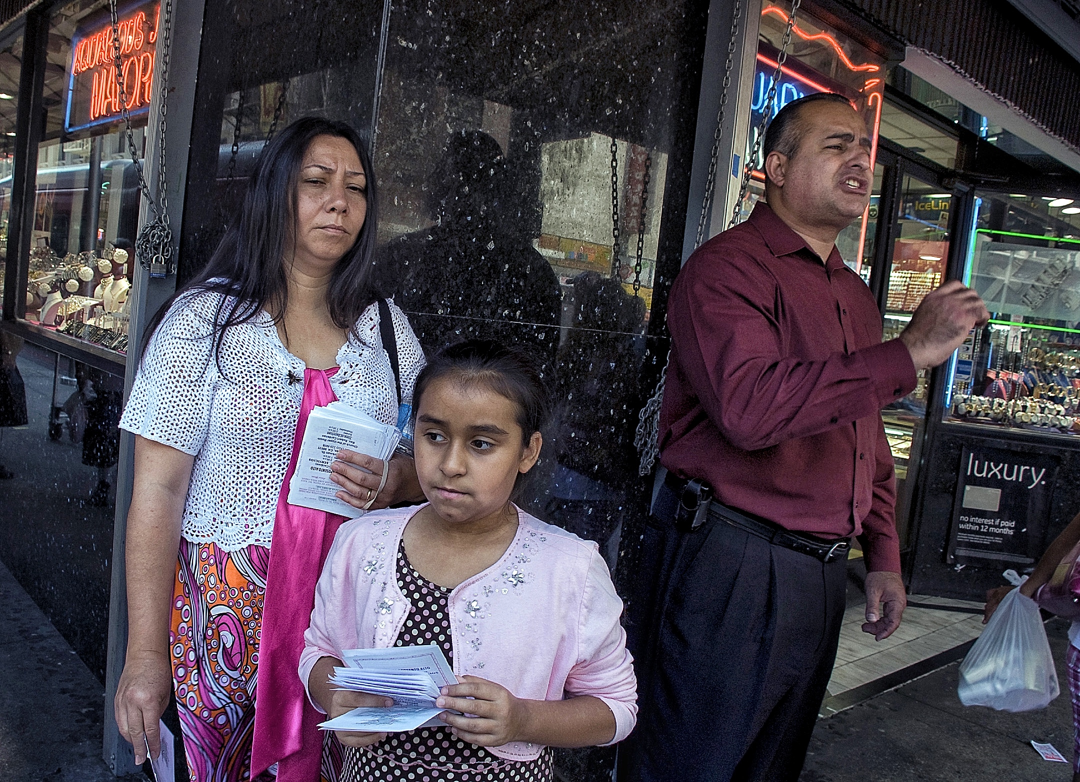 Street preacher and family
