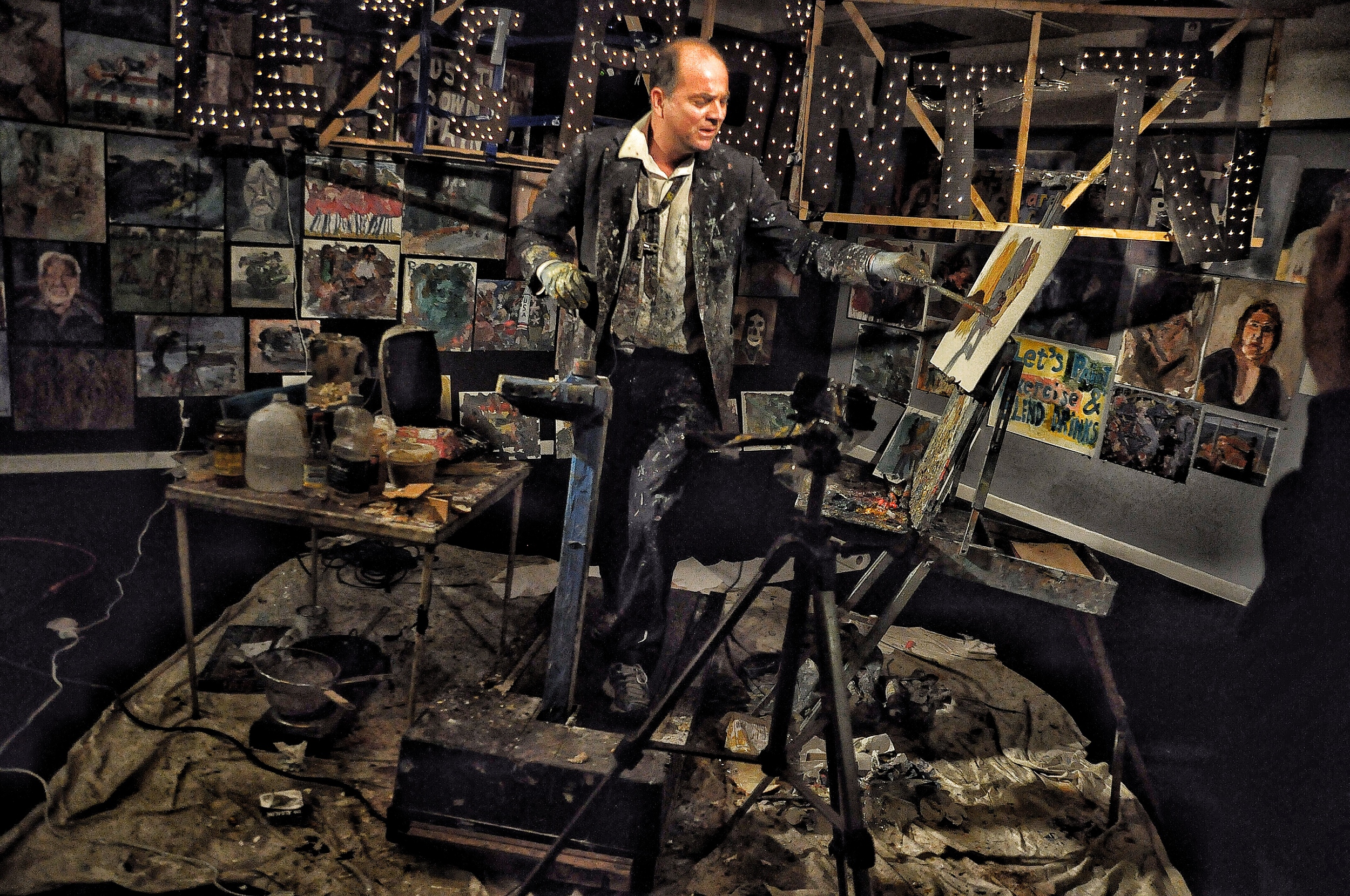 Performance artist, 2015. Read: Surreal Theatrical , street photography in the Historic Theater District of Los Angeles.