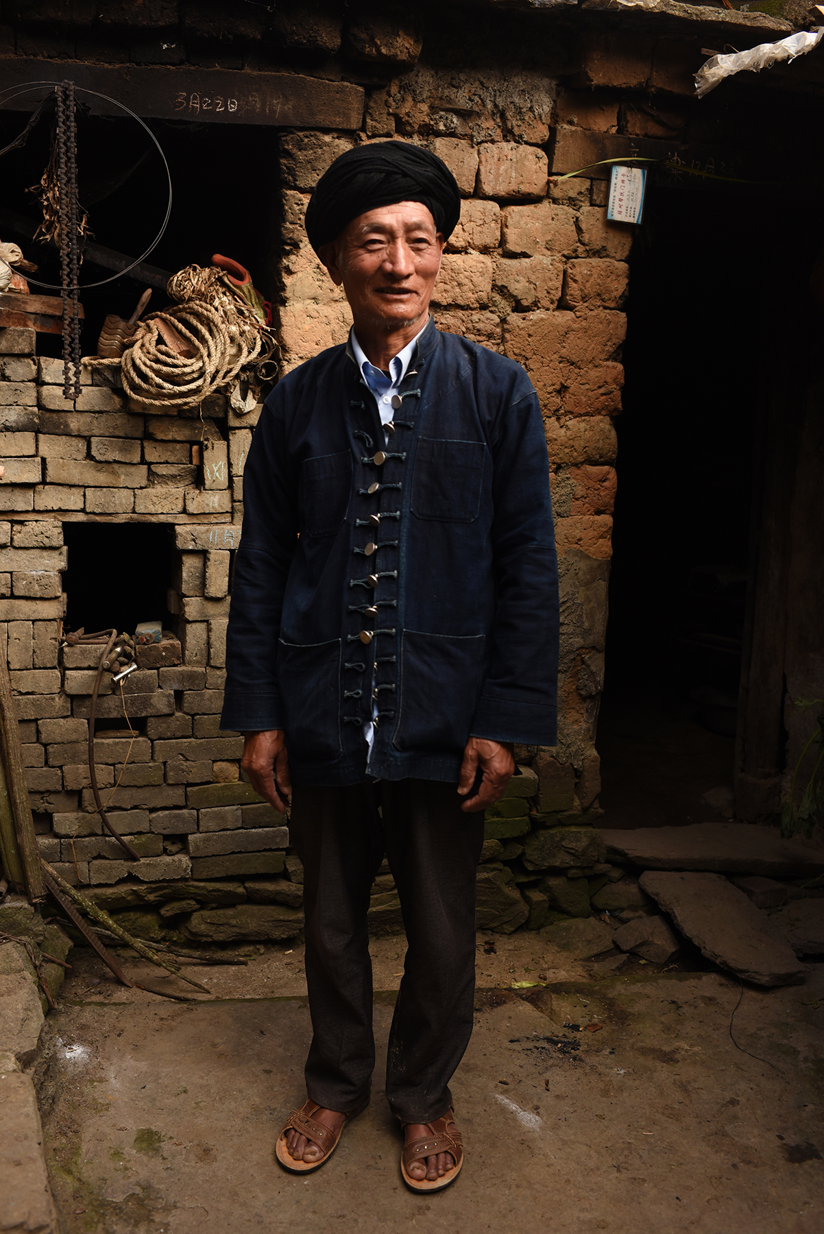  Wang LiLiang, inheritor of Lezuo musical tradition. Dieshi village, Yunnan, 2017. 