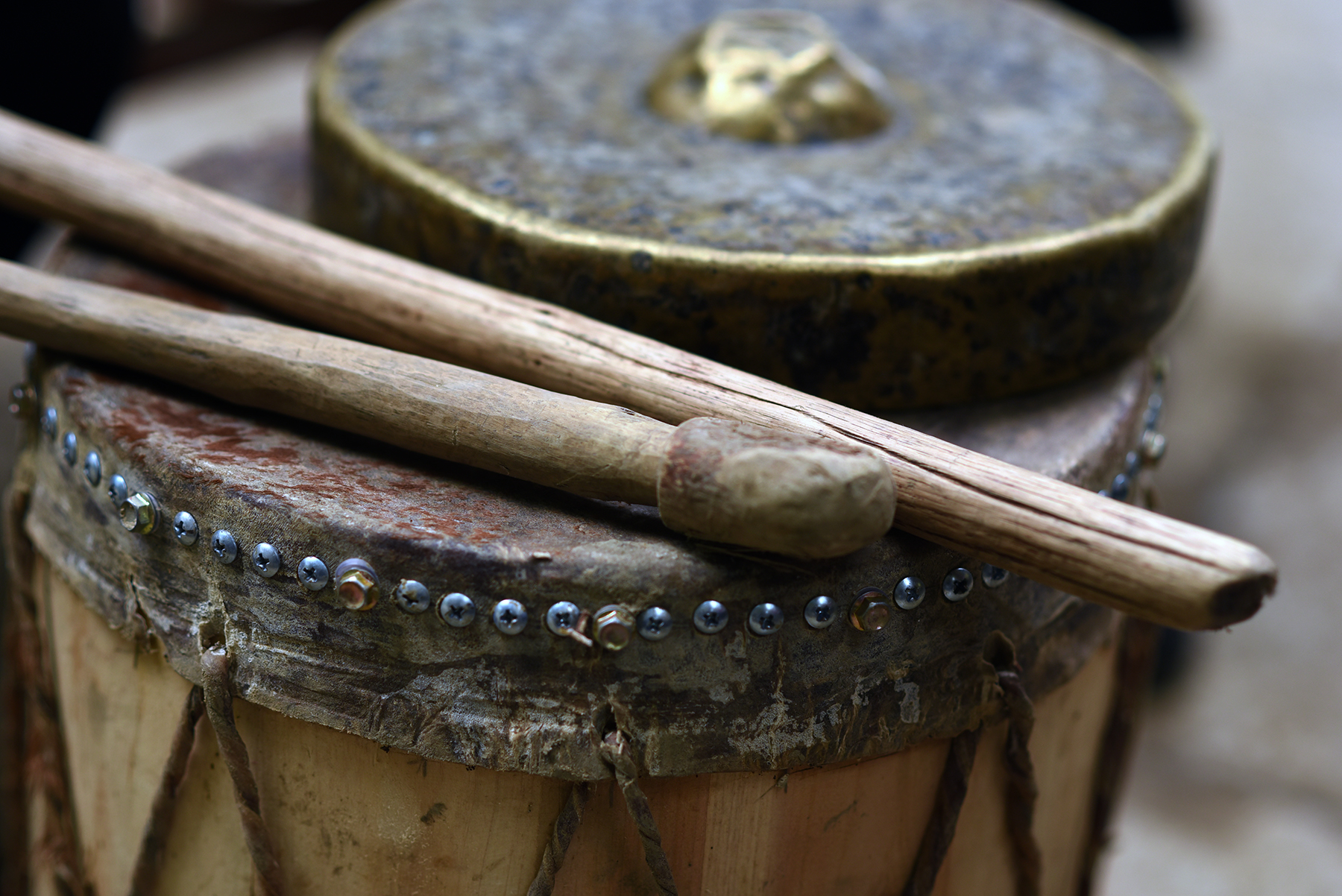  Mang Drum Dance instruments. 